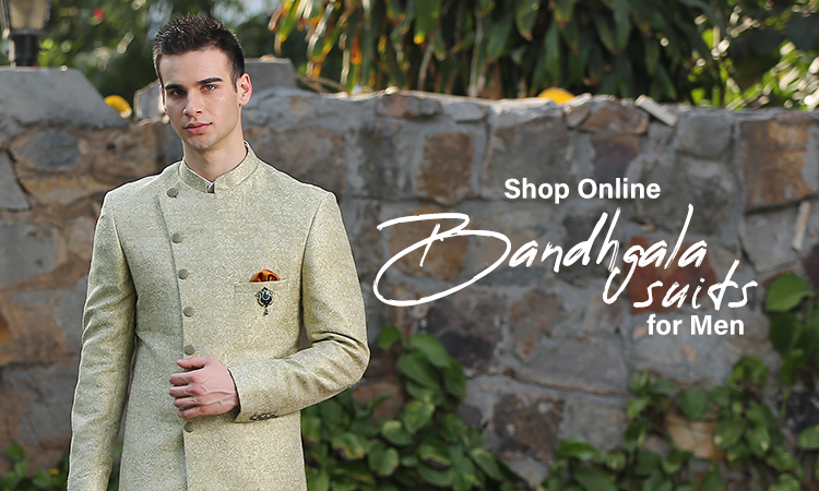 Shop Online Bandhgala Suits for Men