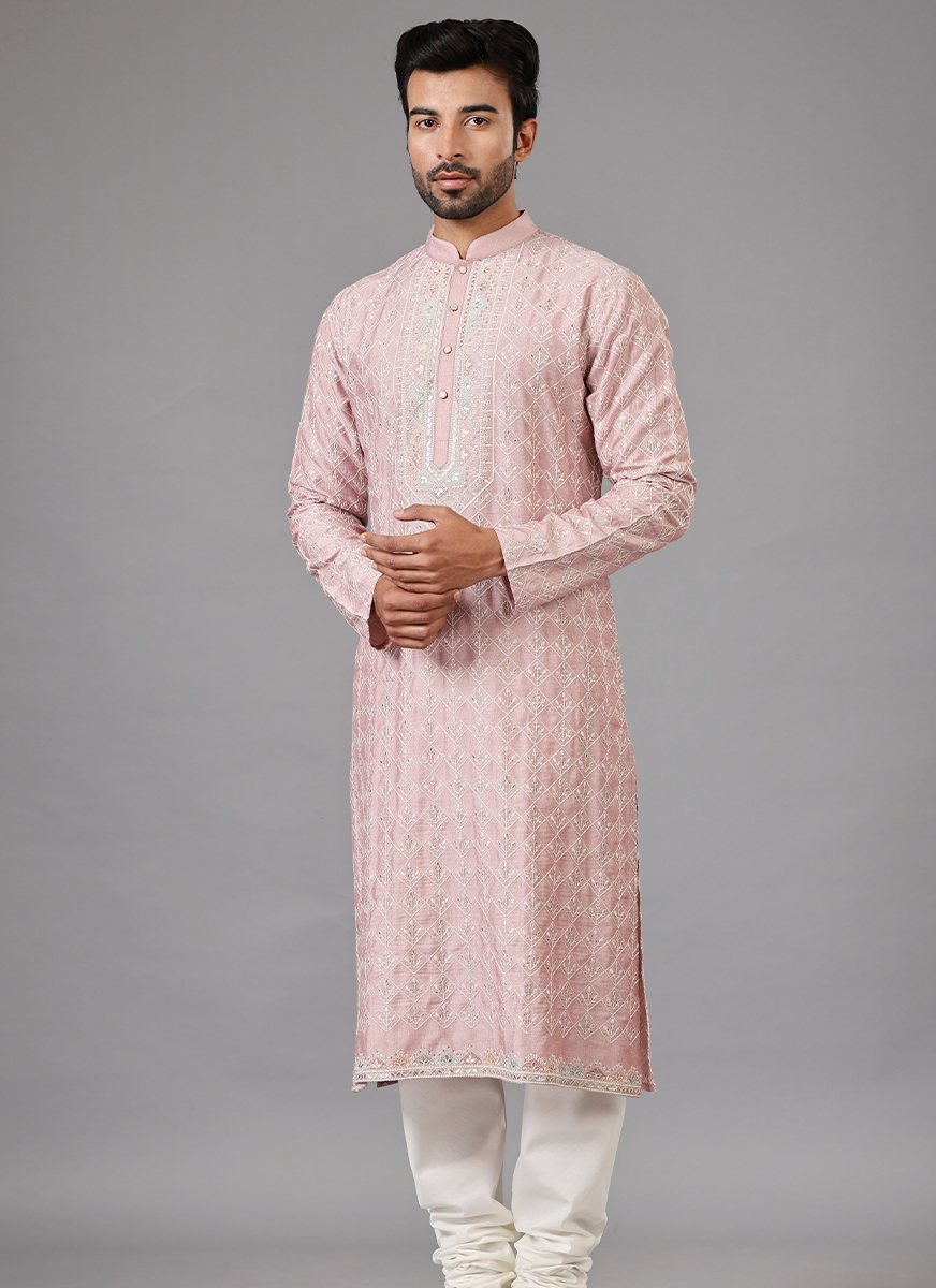 Ensley Supima Cotton Pink Kurta Set