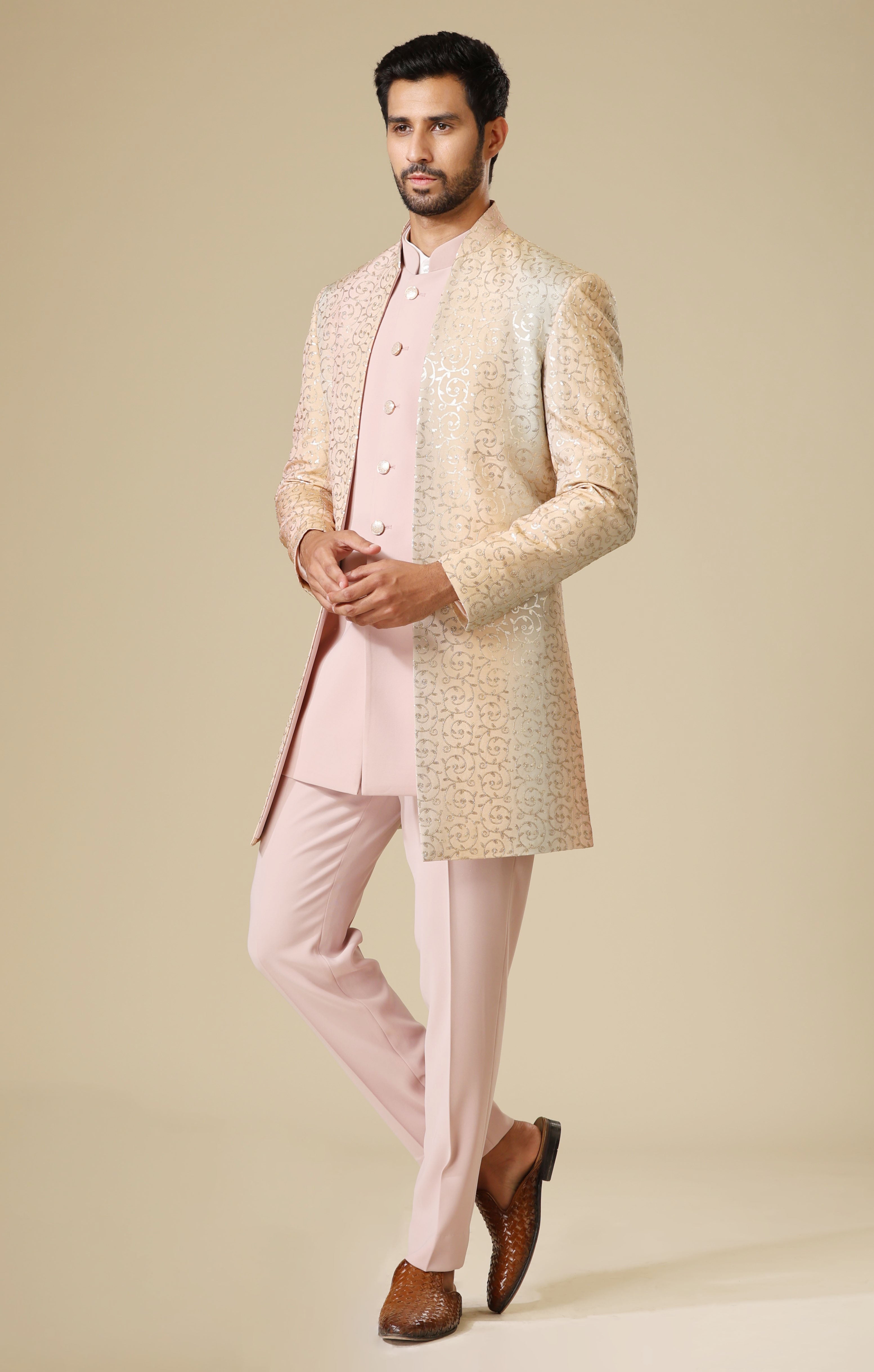 sachin and babi light blue dress Indo Western Menswear, Indo Western Suits, Sherwani for Men main image 0