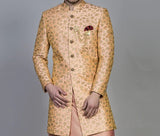 Pink Embroidered Silk Indo Western / Achkan