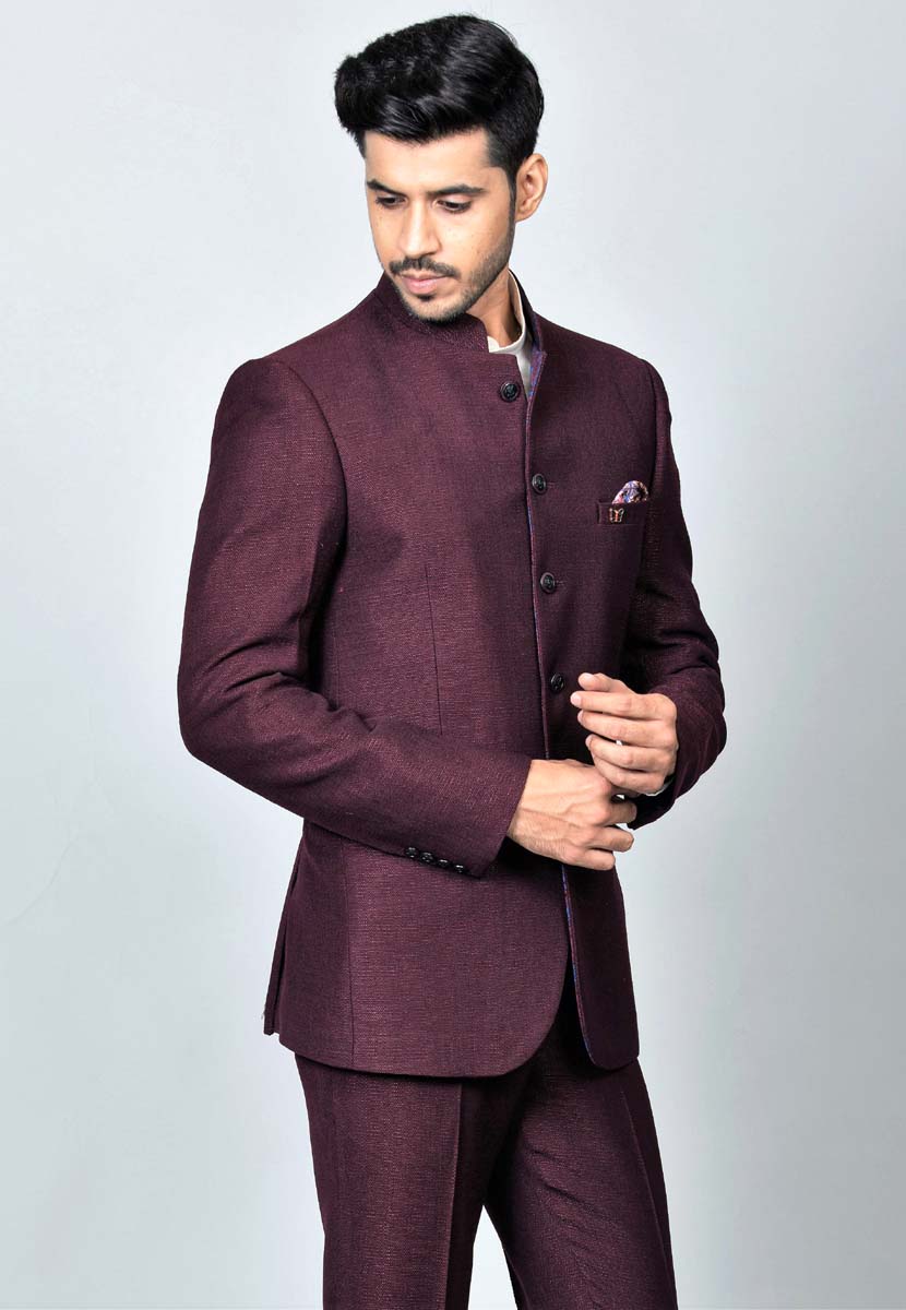 Raymond Coat Pant Wine Colour Coat Pant Bandhgala Suits Raymond