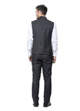 Grey Coloured Waistcoat Set In Blended Fabric