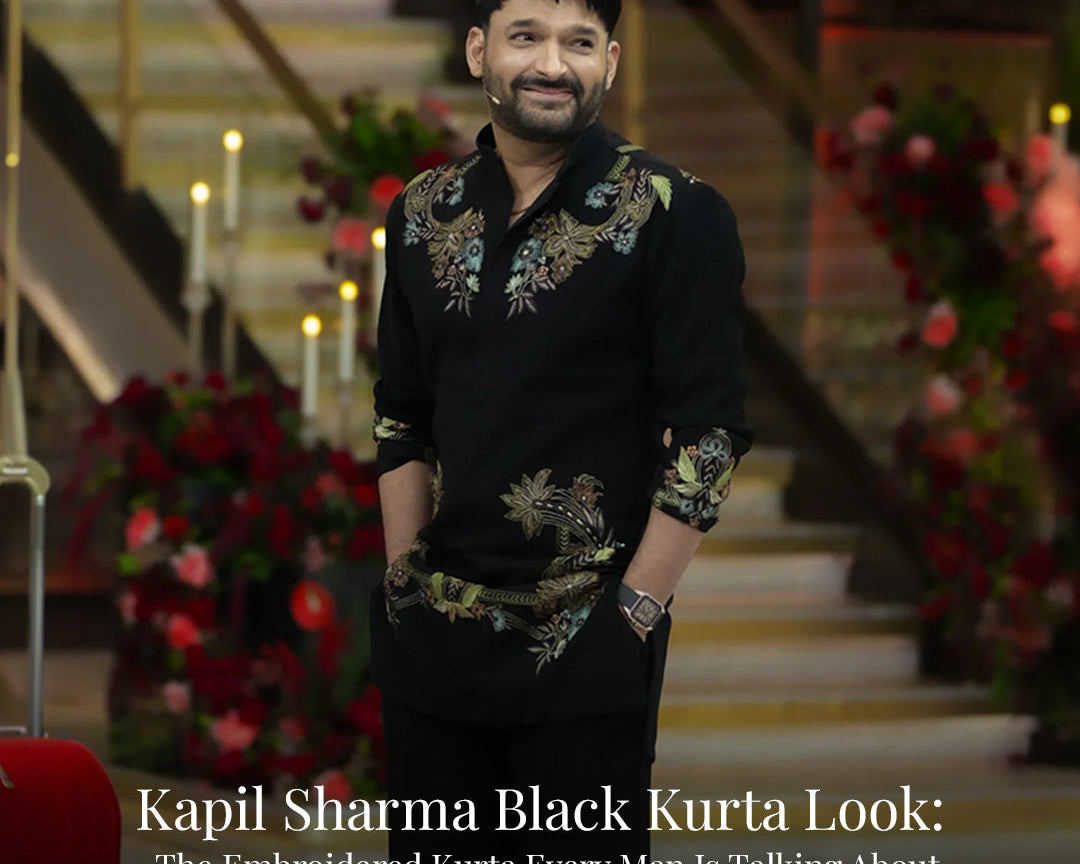 Kapil Sharma Black Kurta Look: The Embroidered Kurta Every Man Is Talking About