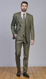 Green Single-Breasted-5 Piece Suit