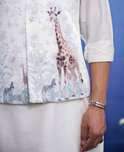 Animal Motif Nehru Jacket