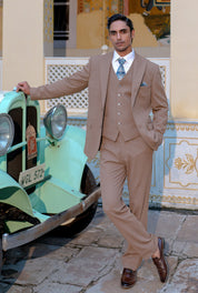 Beige Formal Suit