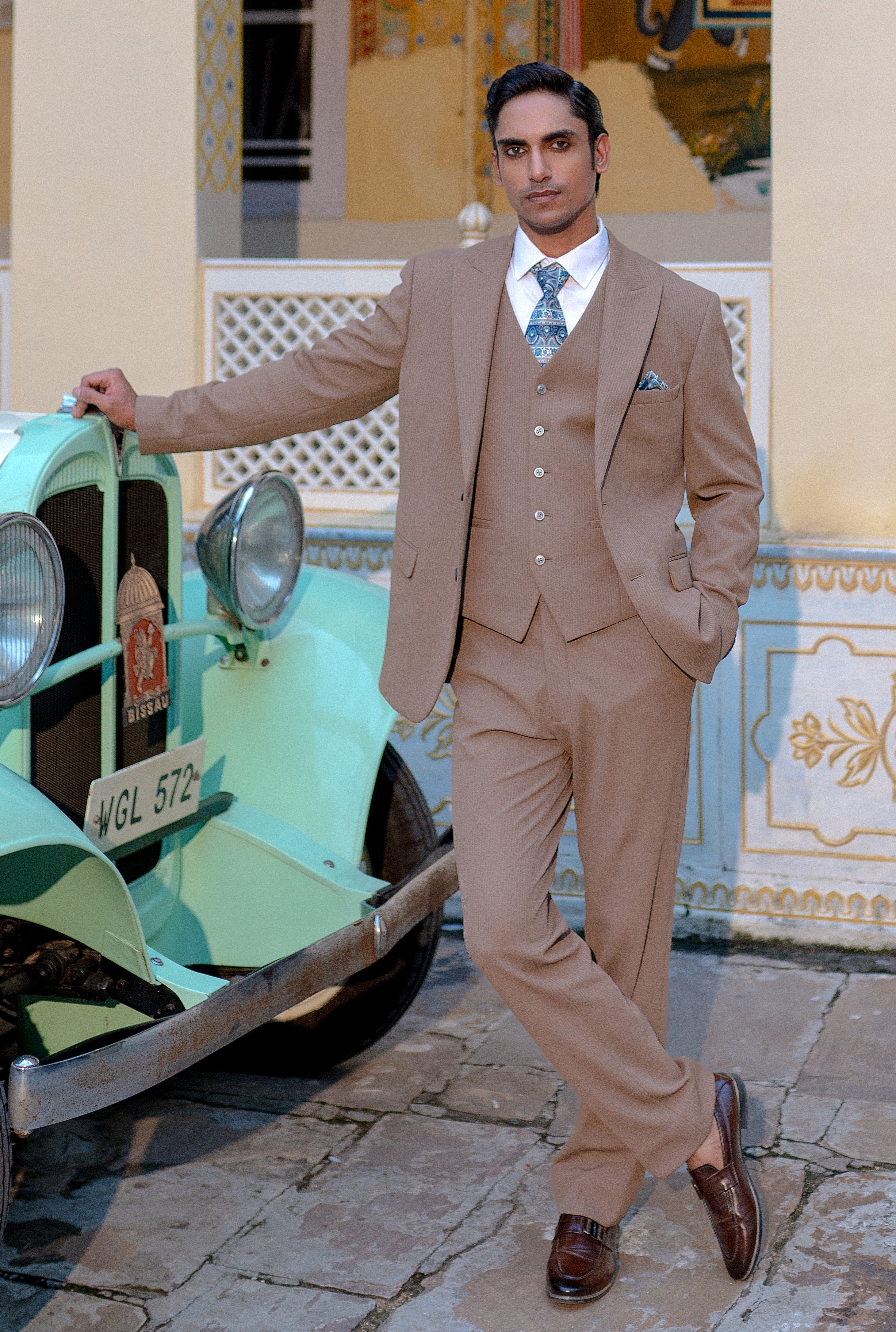 Beige Formal Suit