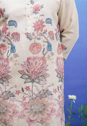 Beige Linen Kurta Sets