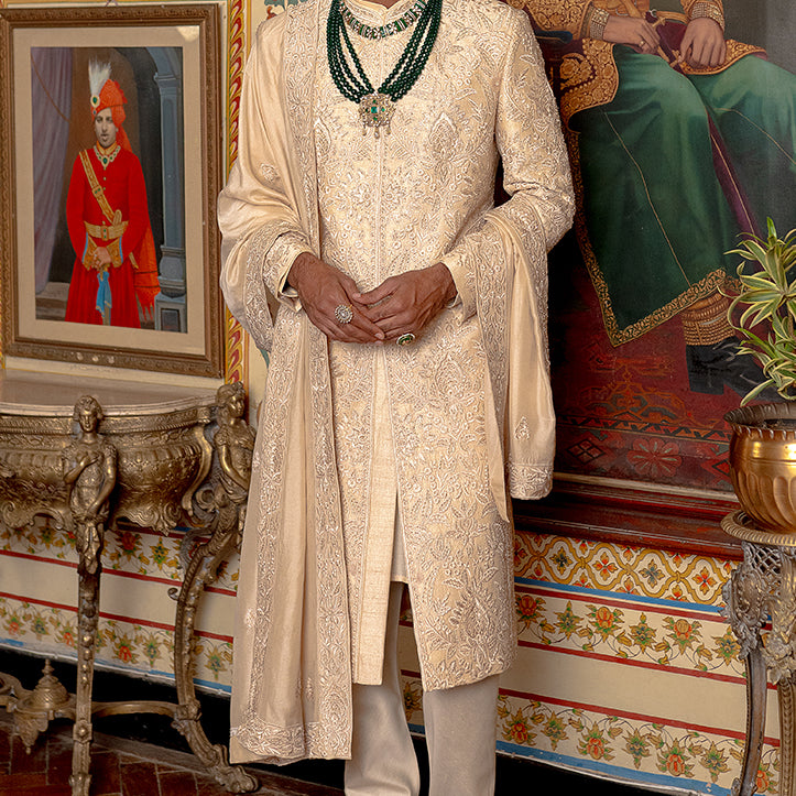 BeigePureRawSilkSherwani_1.jpg