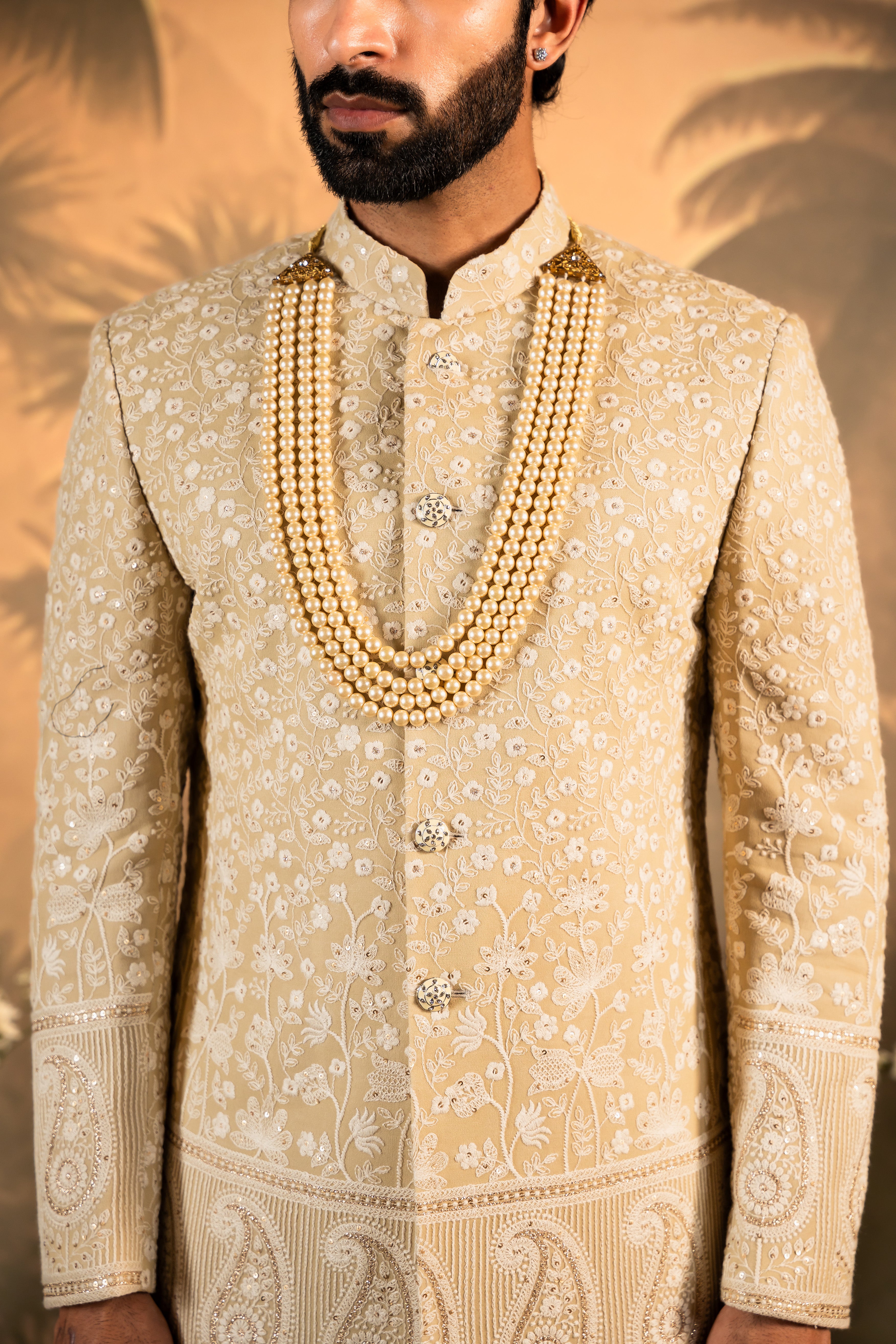 Stylish Beige Indo-Western with Dhoti - Perfect for Weddings and Parties
