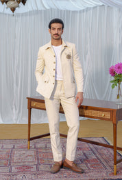 Beige co-ord sets with hand motif