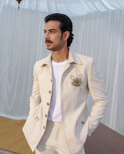 Beige co-ord sets with hand motif