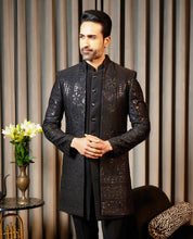 Black Indo Western with sequin work