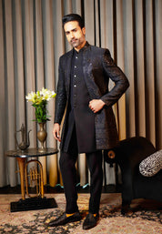 Black Indo Western with sequin work