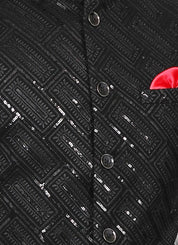 Black Sequin-Embellished Jacket
