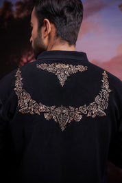 Black Zari Embroidered Kurta Set