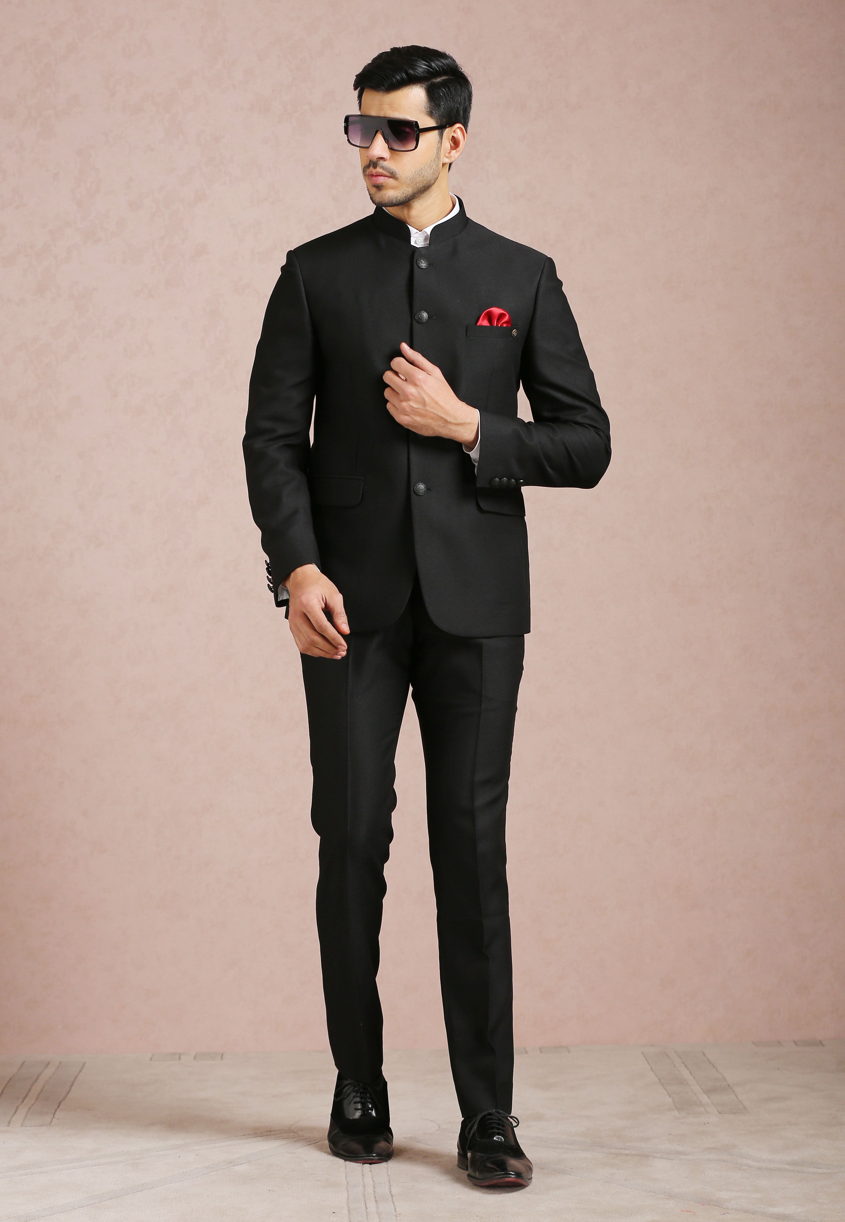 Men's Black Bandhgala - Simple and Sophisticated