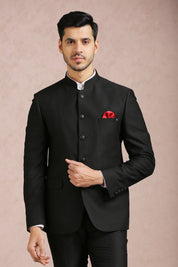 Stylish Black Bandhgala Blazer - Perfect for Weddings and Parties