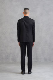 Black Basic Bandhgala