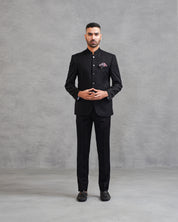 Black Basic Bandhgala
