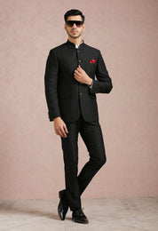 Men's Black Bandhgala - Classic Indian Attire