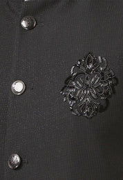 Stylish Black Jacket with Intricate Embroidery - Perfect for Formal Occasions