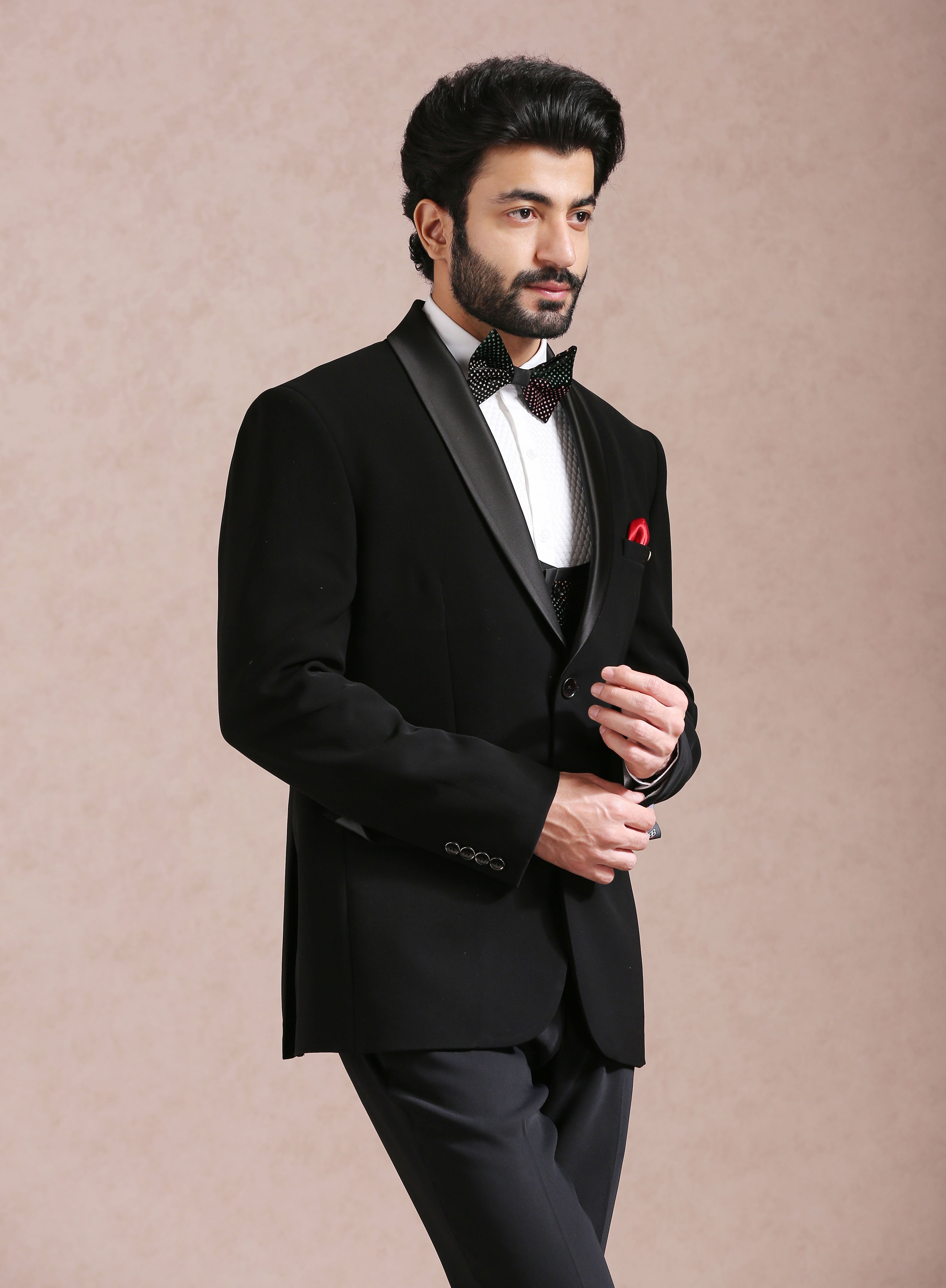Black tuxedo suit