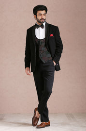 Black tuxedo suit