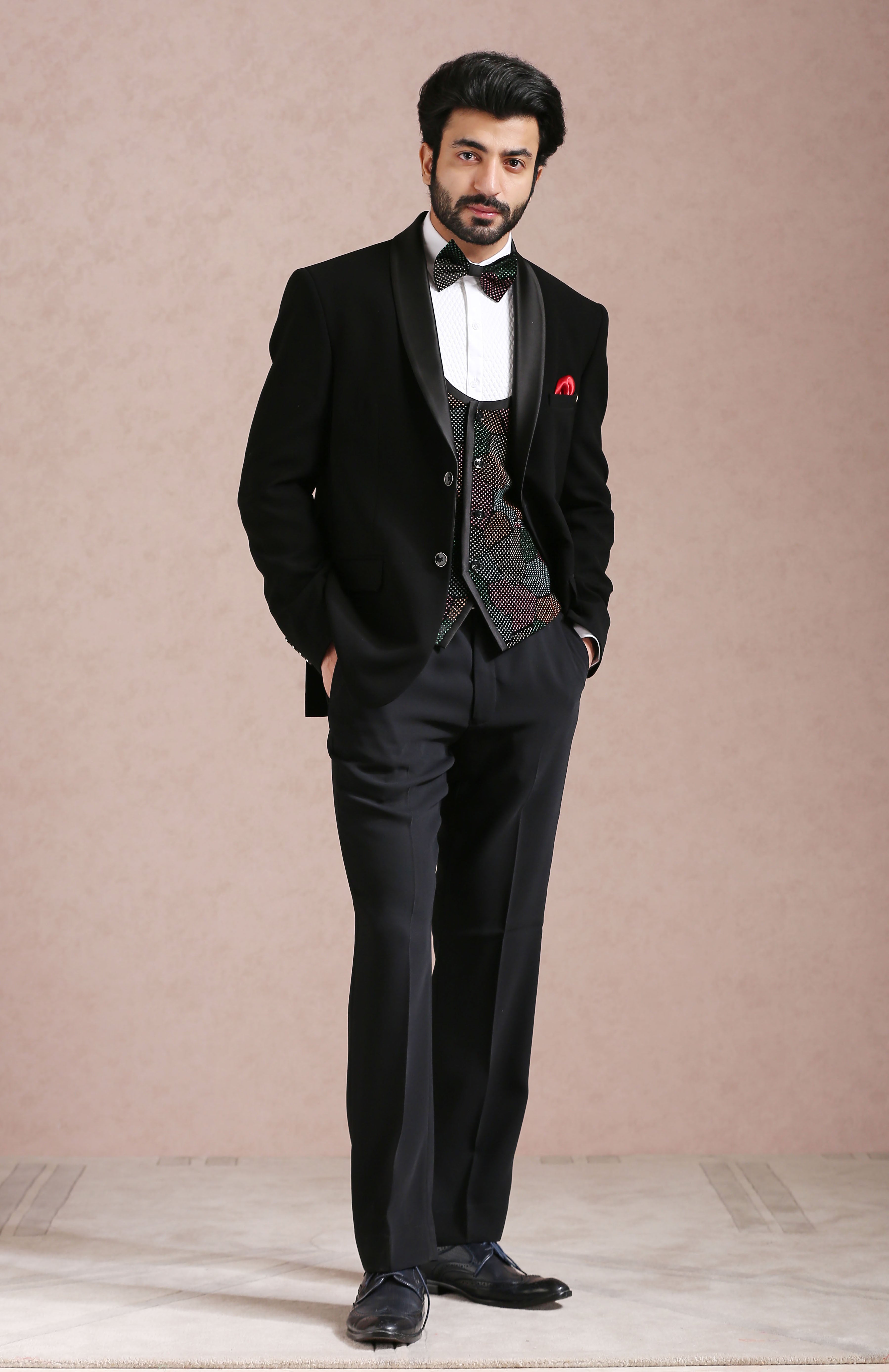 Black tuxedo suit