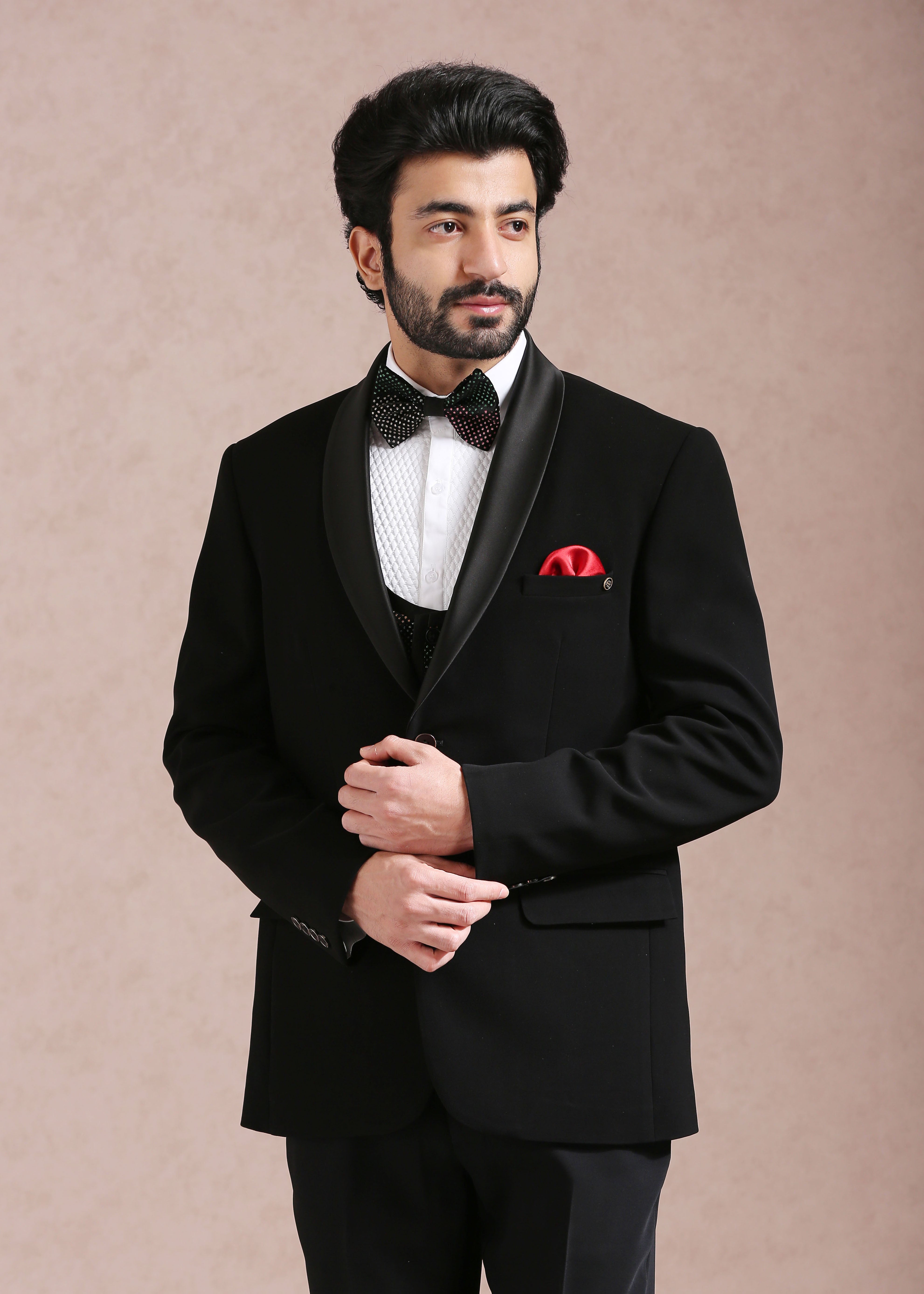 Black tuxedo suit