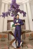 Solid Purple Men's Wedding Suit