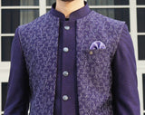 Purple Embroiderd Designer bandhgala