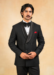Classic Black Shawl collar tuxedo suit