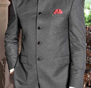 Stylish Dark Grey Bandhgala - Perfect for Weddings and Formal Occasions
