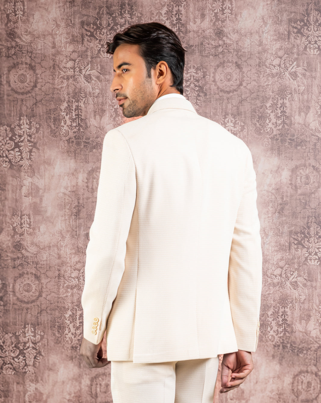 Cream double breasted Blazer