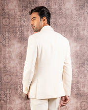 Cream double breasted Blazer
