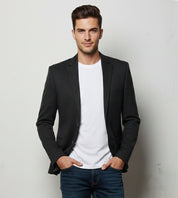 dark navy stripe Knitted Blazer