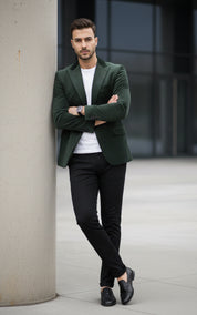 Green Velvet Party Blazer
