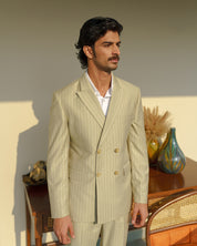 Green Broadstripe double breasted Blazer