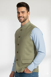 Green knitted Jacket