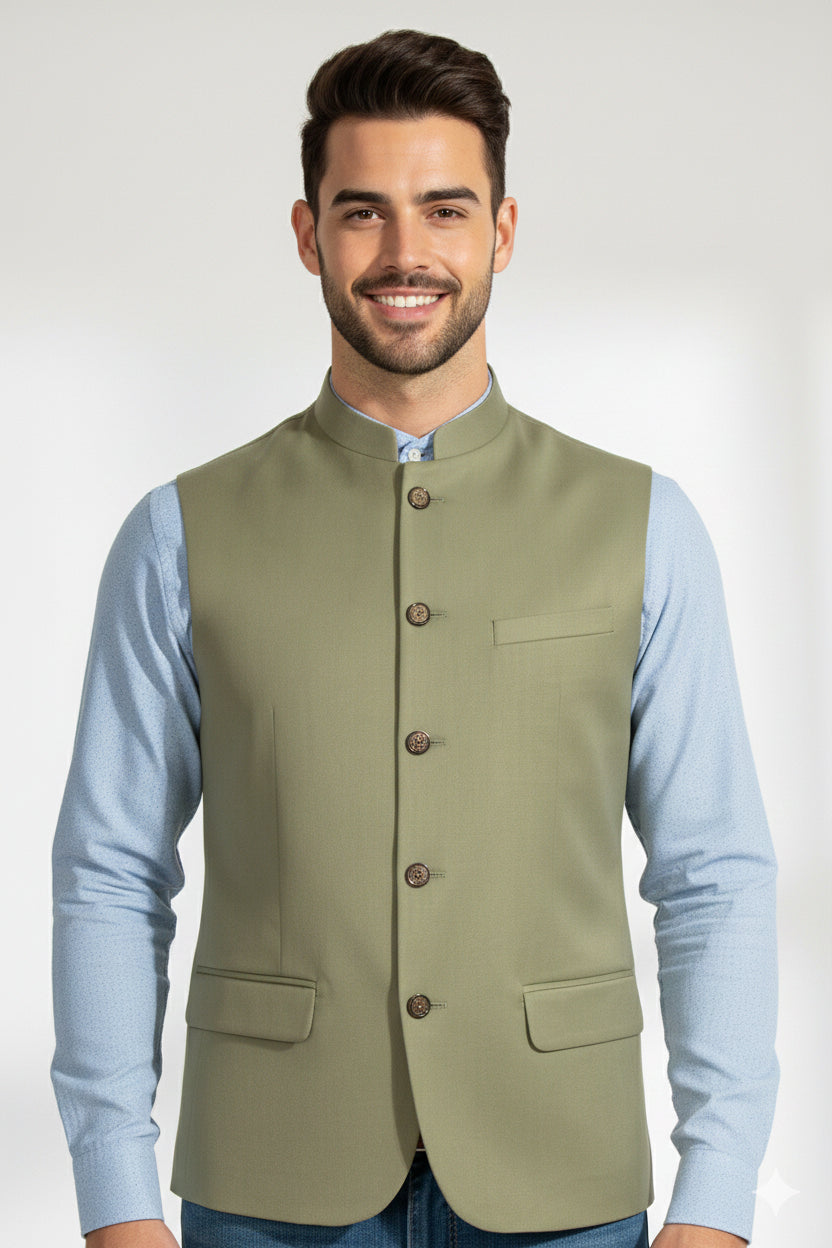 Green knitted Jacket