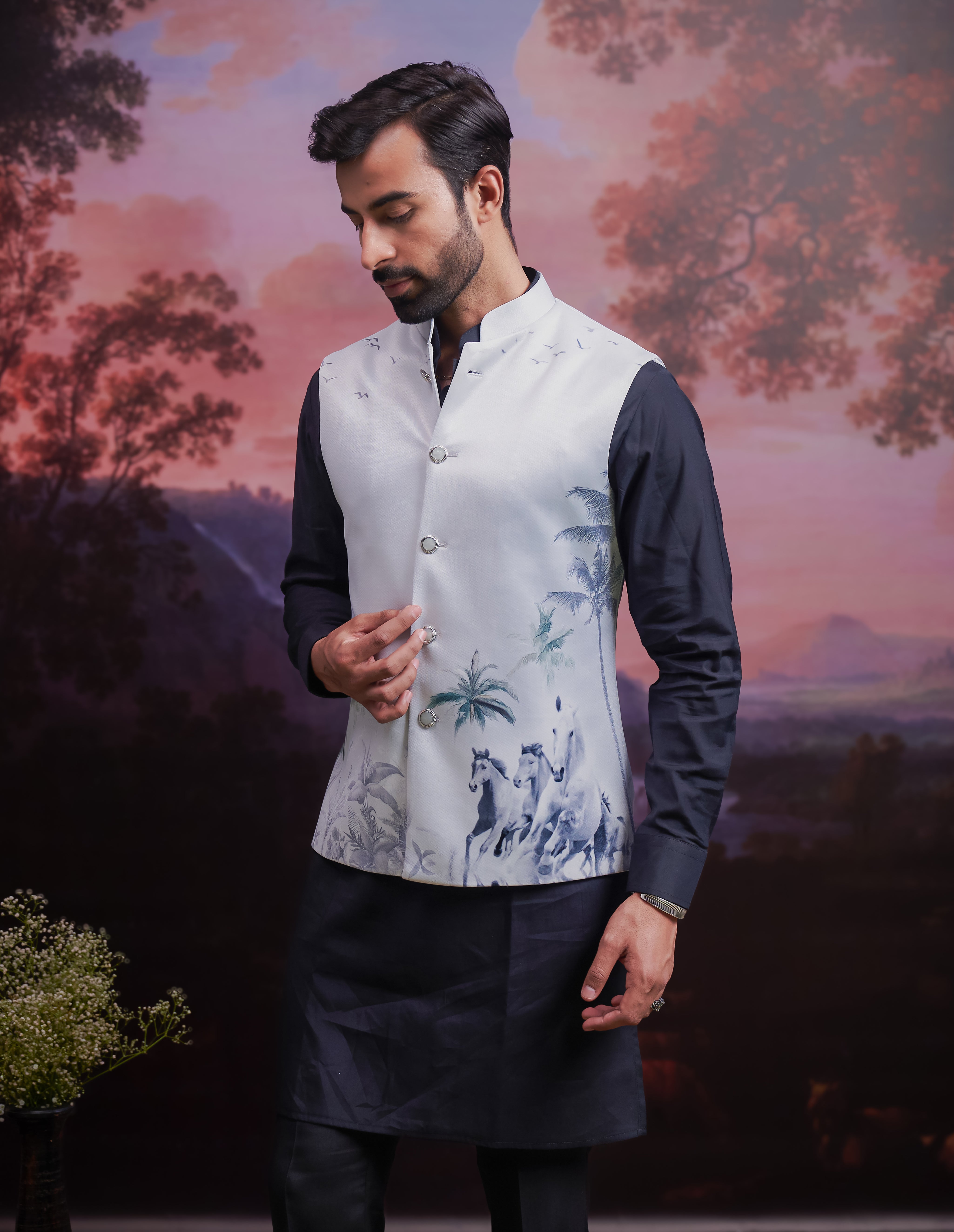 Grey Horse Nehru Jacket