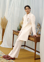 Ivory-Rose indo-western with Zipper