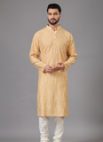 Full Embroidered Yellow Kurta Set