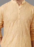 Full Embroidered Yellow Kurta Set