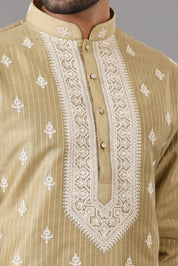 Embroidered L. Green Kurta Set