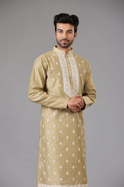 Embroidered L. Green Kurta Set