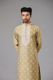 Embroidered L. Green Kurta Set