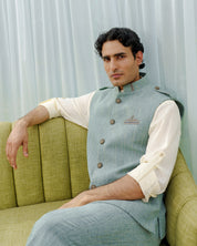 Men’s Olive Textured Bundi