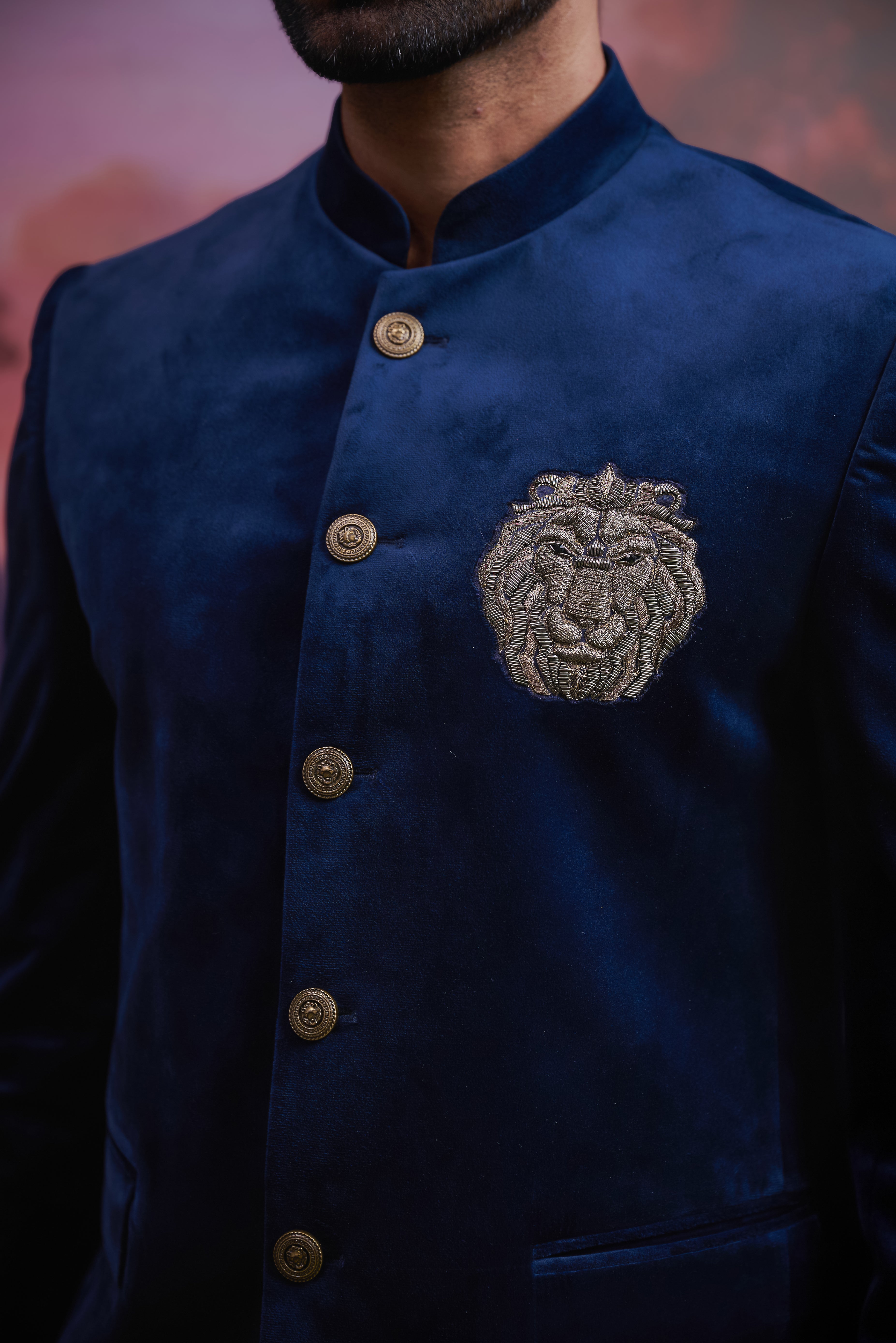 NavyBlueBandhgalawithHandEmbroideredLion_2.jpg